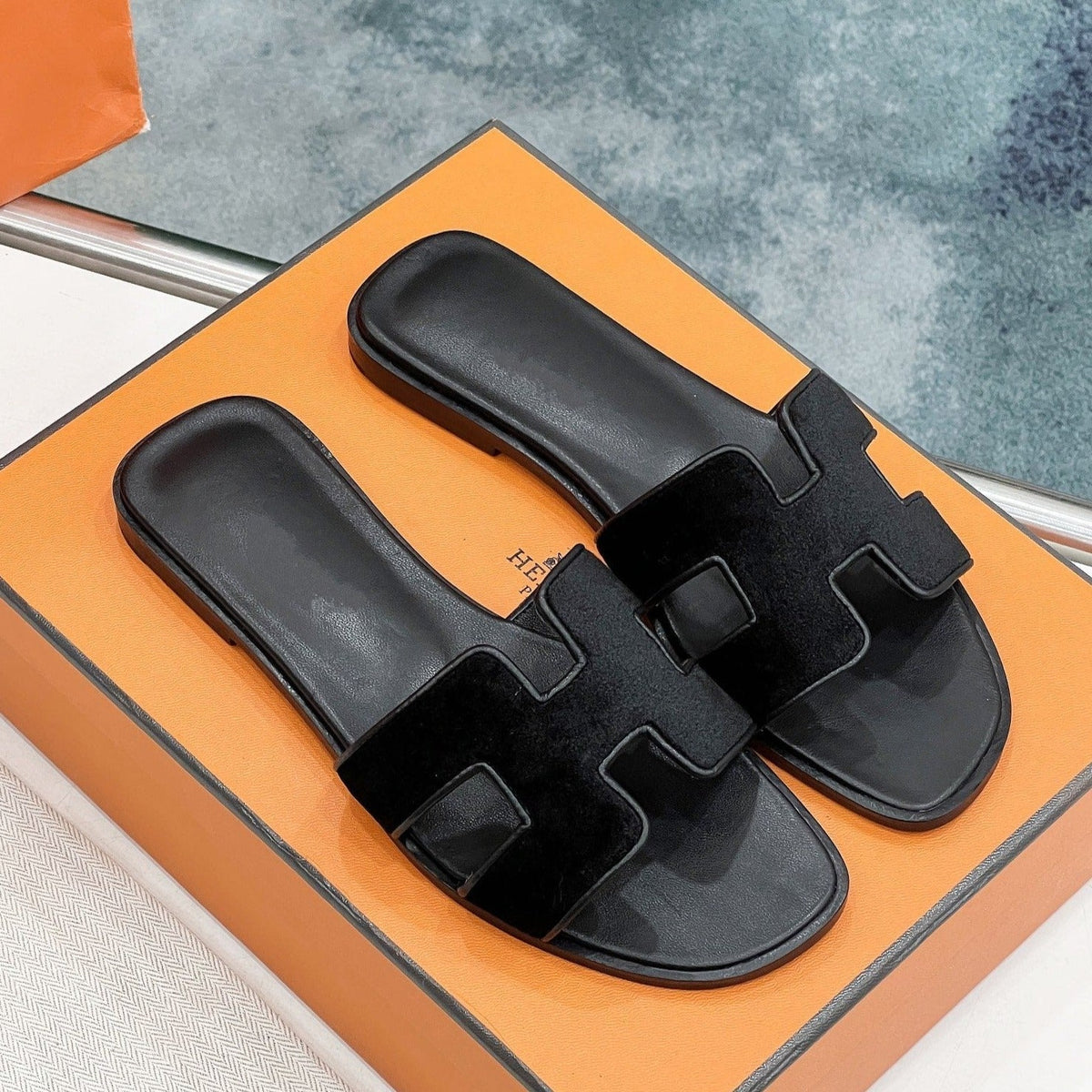 0ran Sandal Black Leather main image 1